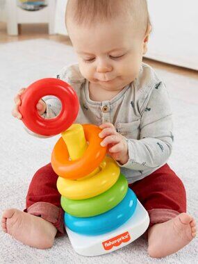 Fisher-Price Rock-A-Stack Ring Stacking Toy Roly-Poly Base NWT